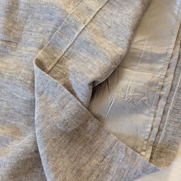 Tabitha Anthropologie Beige Linen Cotton Pleated Pencil Skirt Womens 8 - Picture 3 of 7